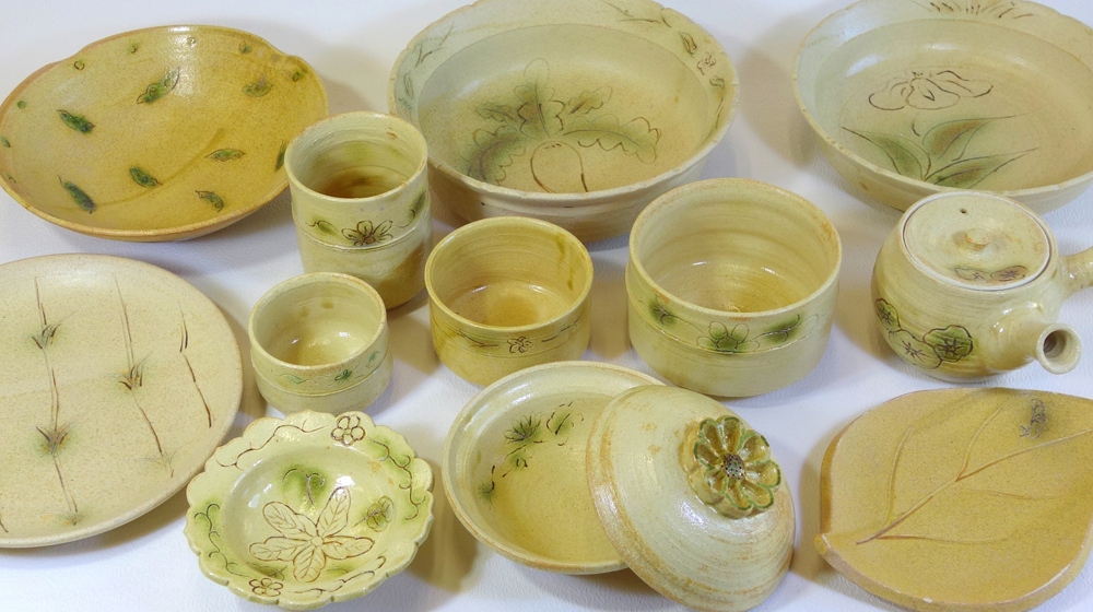 黄瀬戸 | 東京で陶芸体験、陶芸教室の江古田陶房