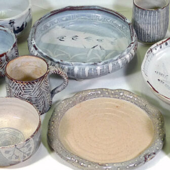 技法講座作品　志野（絵志野・ねずみ志野）画像