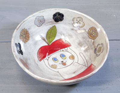 ネコ文鉢