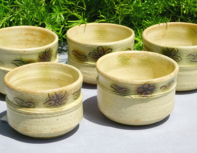 生徒作品　黄瀬戸向付