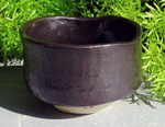 体験作品　黒織部抹茶碗