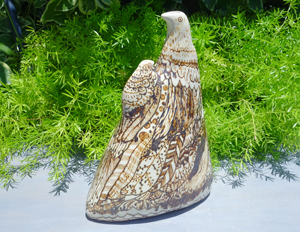 生徒作品/置物　鳥の花器
