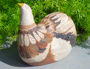 生徒作品/置物　花器にもなる鳥の花器