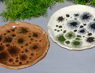 生徒作品　モカウェア皿