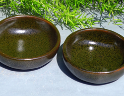 体験作品　還元焼成油滴天目鉢