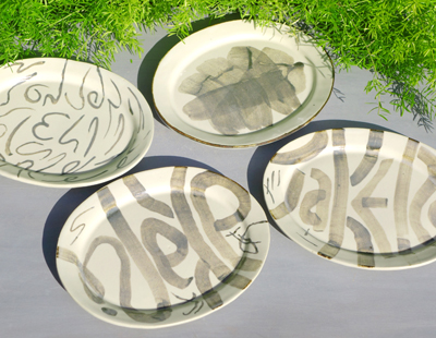 生徒作品　楕円リム皿