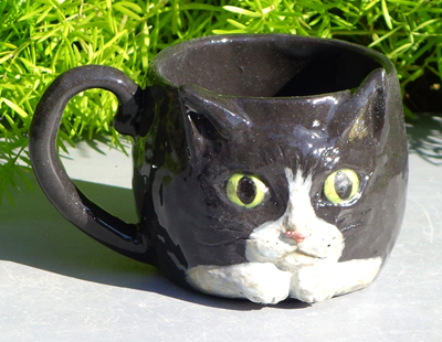 生徒作品　猫文マグカップ