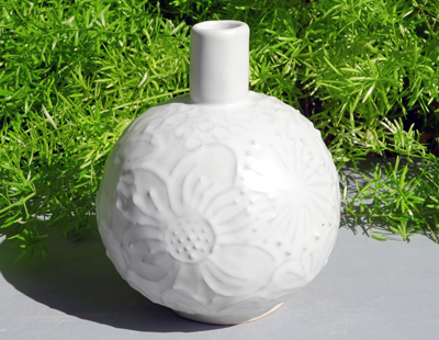 生徒作品　イッチン花文花器