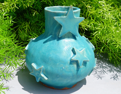 体験作品　貼付文花器