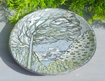 生徒作品　銀彩心象風景文大皿
