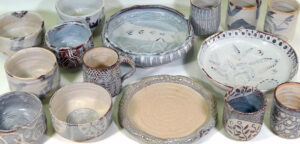 技法講座作品　志野（絵志野・ねずみ志野）