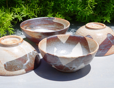 生徒作品　絵志野茶碗
