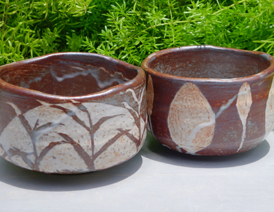 生徒作品　ねずみ志野抹茶碗