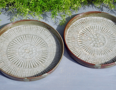 生徒作品　三島手大皿