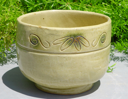 体験作品　黄瀬戸抹茶碗